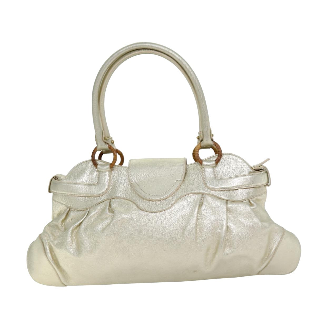 Salvatore Ferragamo Marisa Satchel Leather, GOLD, LEATHER, Handbag