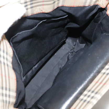 Burberry Nova Check Tote Leather, BEIGE, CANVAS, Tote bag