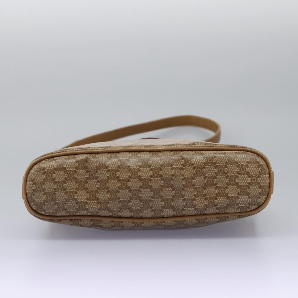 Celine Vintage Macadam Shoulder Bag Canvas, BEIGE, CANVAS, Shoulder bag