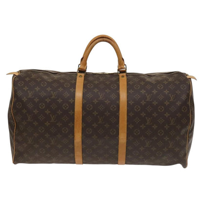 Louis Vuitton Keepall Bag Monogram Canvas, BROWN, CANVAS, Travel bag
