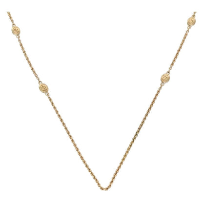 Christian Dior CD Round Pendant Necklace Metal, GOLD, METAL, Necklace