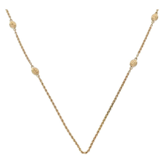 Christian Dior CD Round Pendant Necklace Metal, GOLD, METAL, Necklace