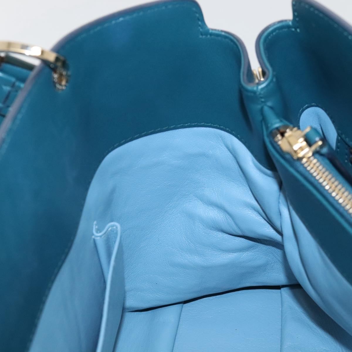 Bvlgari Handbag Leather, TURQUOISE, LEATHER, Handbag