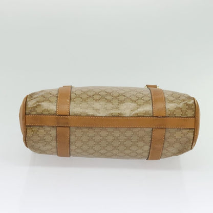 Celine Vintage Macadam Handbag Canvas, BEIGE, CANVAS, Handbag