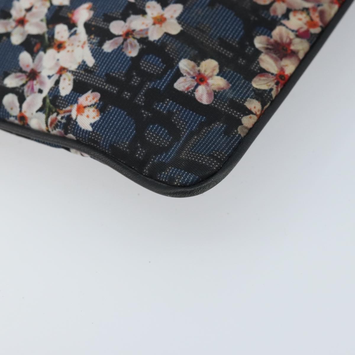 Christian Dior Diorama Clutch Satin, Navy, Canvas, Clutch