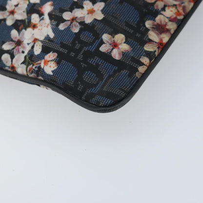 Christian Dior Diorama Clutch Satin, Navy, Canvas, Clutch