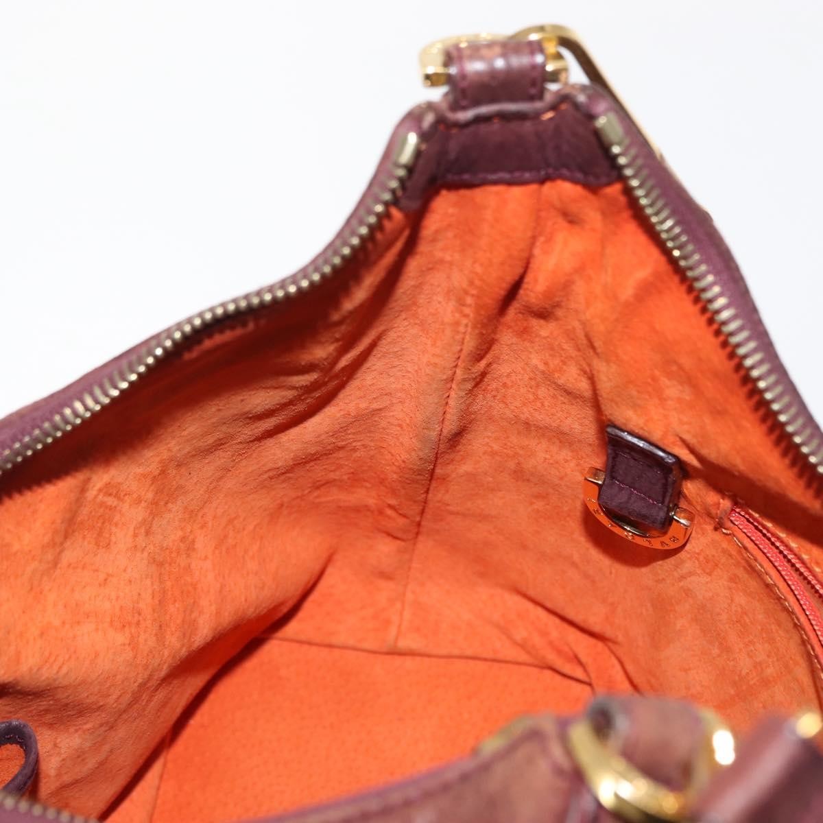 Bvlgari Medallion Frame Shoulder Bag Leather, BROWN, LEATHER, Shoulder bag