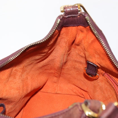 Bvlgari Medallion Frame Shoulder Bag Leather, BROWN, LEATHER, Shoulder bag