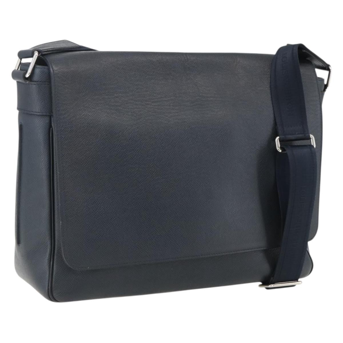 Louis Vuitton Roman Handbag Taiga Leather, NAVY, LEATHER, Shoulder bag