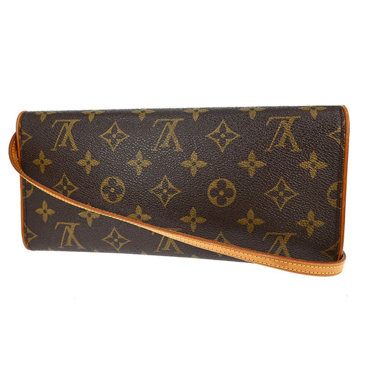 Louis Vuitton Twin Handbag Monogram Canvas, BROWN, CANVAS, Clutche & pouche