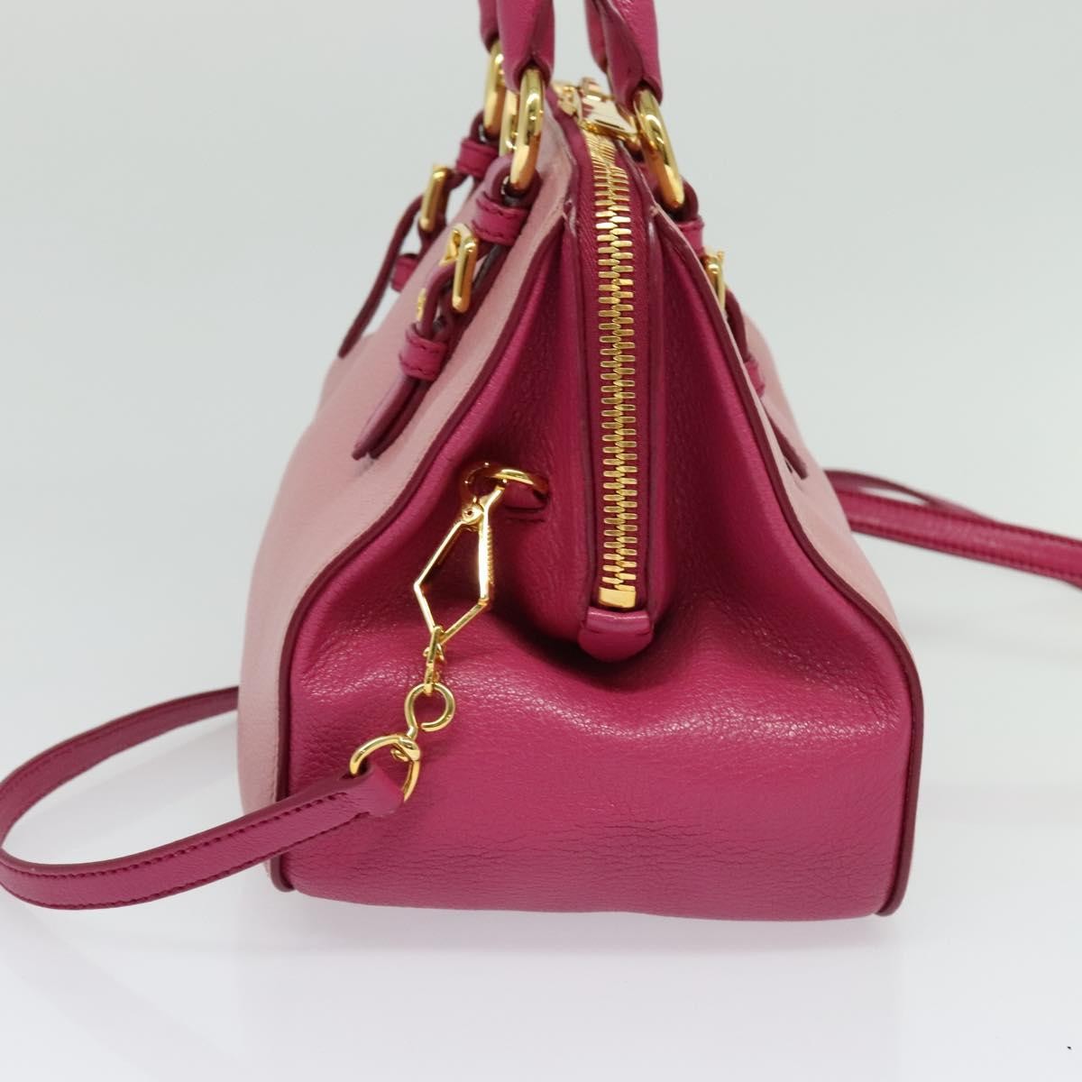 Miu Miu Madras Bowler Bag Leather, PINK, LEATHER, Handbag