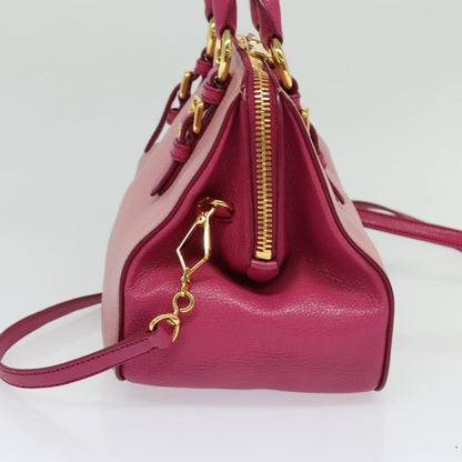 Miu Miu Madras Bowler Bag Leather, PINK, LEATHER, Handbag
