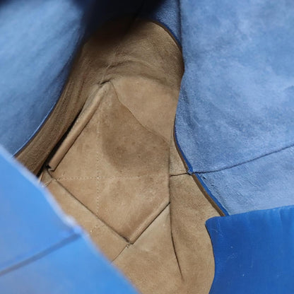 Celine Vertical Cabas Tote Leather, BLUE, LEATHER, Tote bag