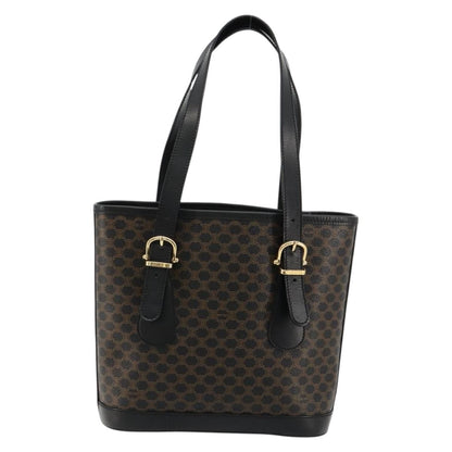 Celine Vintage Macadam Tote bag Canvas, Black, Canvas, Tote Bag