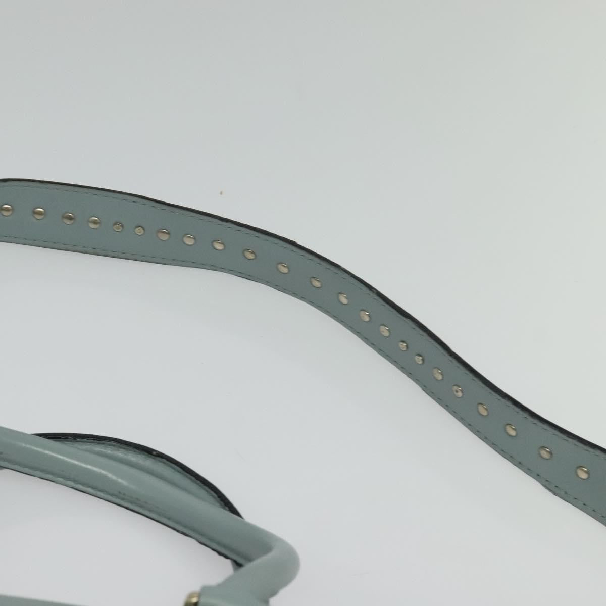 Valentino Garavani Demilune Flap Satchel Leather, BLUE, LEATHER, Handbag