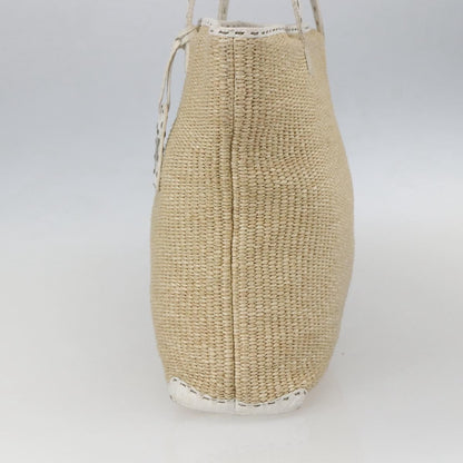 Fendi Selleria Tote Bag Raffia, BEIGE, WICKER, Tote bag