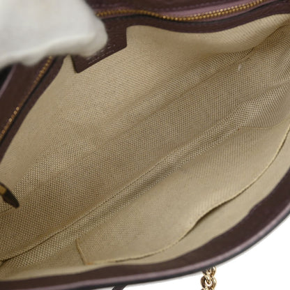 Gucci Soho Chain Crossbody Bag Leather, PURPLE, LEATHER, Shoulder bag