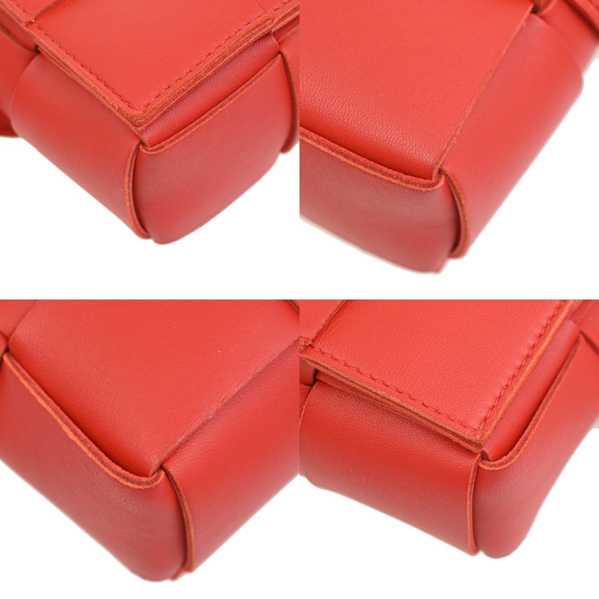 Bottega Veneta Cassette Belt Bag Maxi Intrecciato Leather, Red, Leather, Clutch