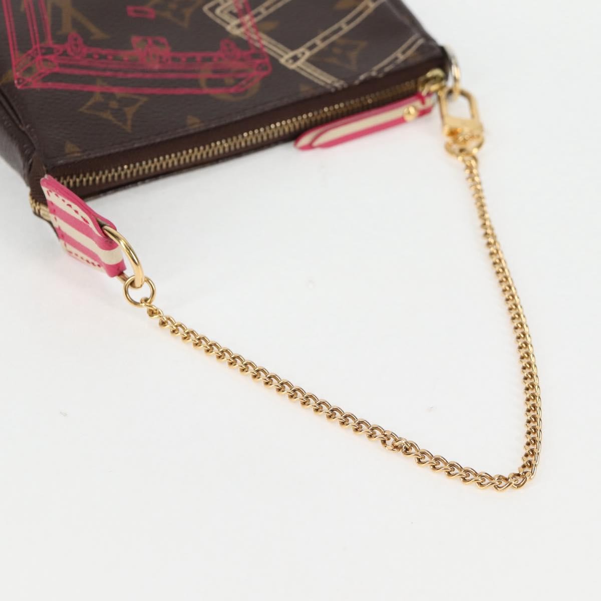 Louis Vuitton Pochette Accessoires Limited Edition Christmas Animation Monogram Canvas, BROWN, CANVAS, Clutche & pouche