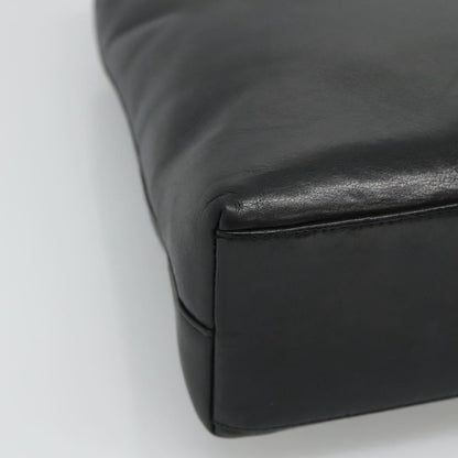 Chanel Vintage Shoulder Bag Leather, BLACK, LEATHER, Shoulder bag