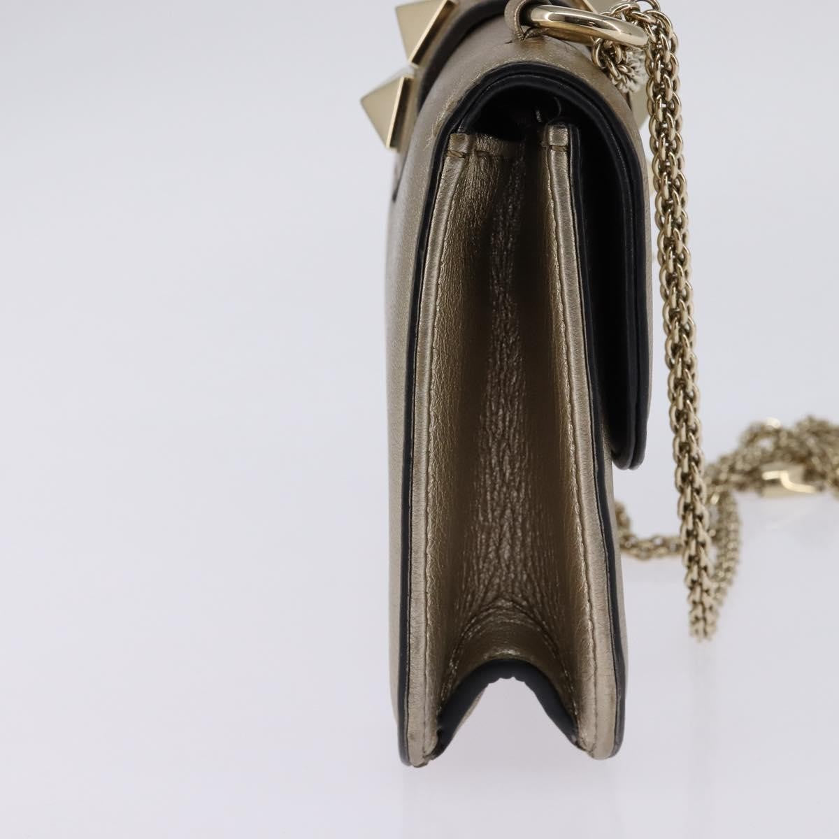 Valentino Garavani Glam Lock Shoulder Bag Leather, GOLD, LEATHER, Shoulder bag