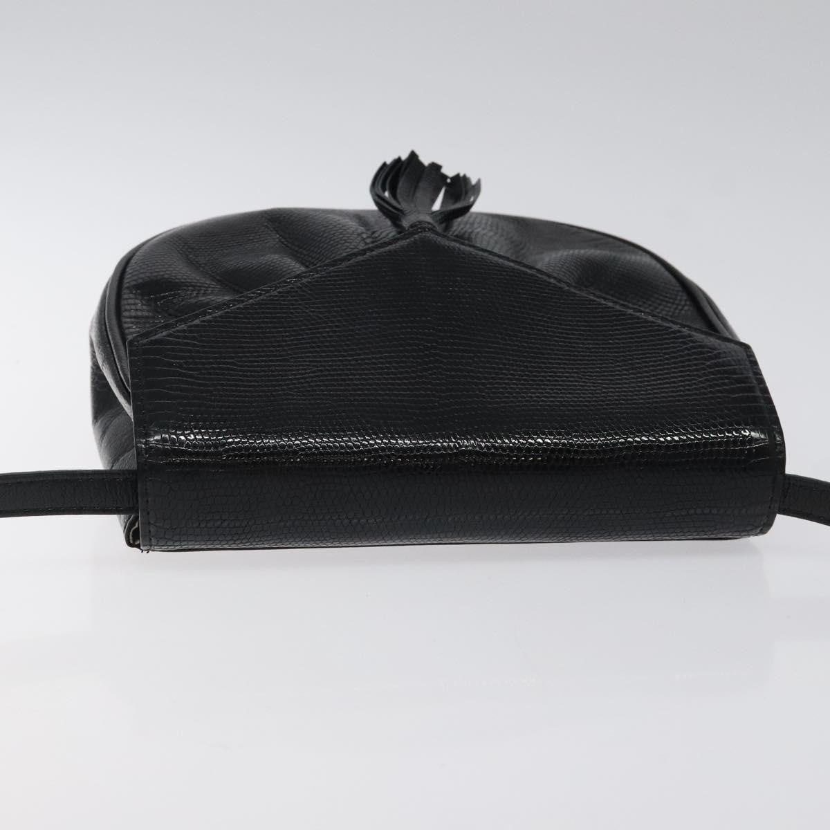 Saint Laurent Vintage Shoulder Bag Leather, BLACK, LEATHER, Shoulder bag