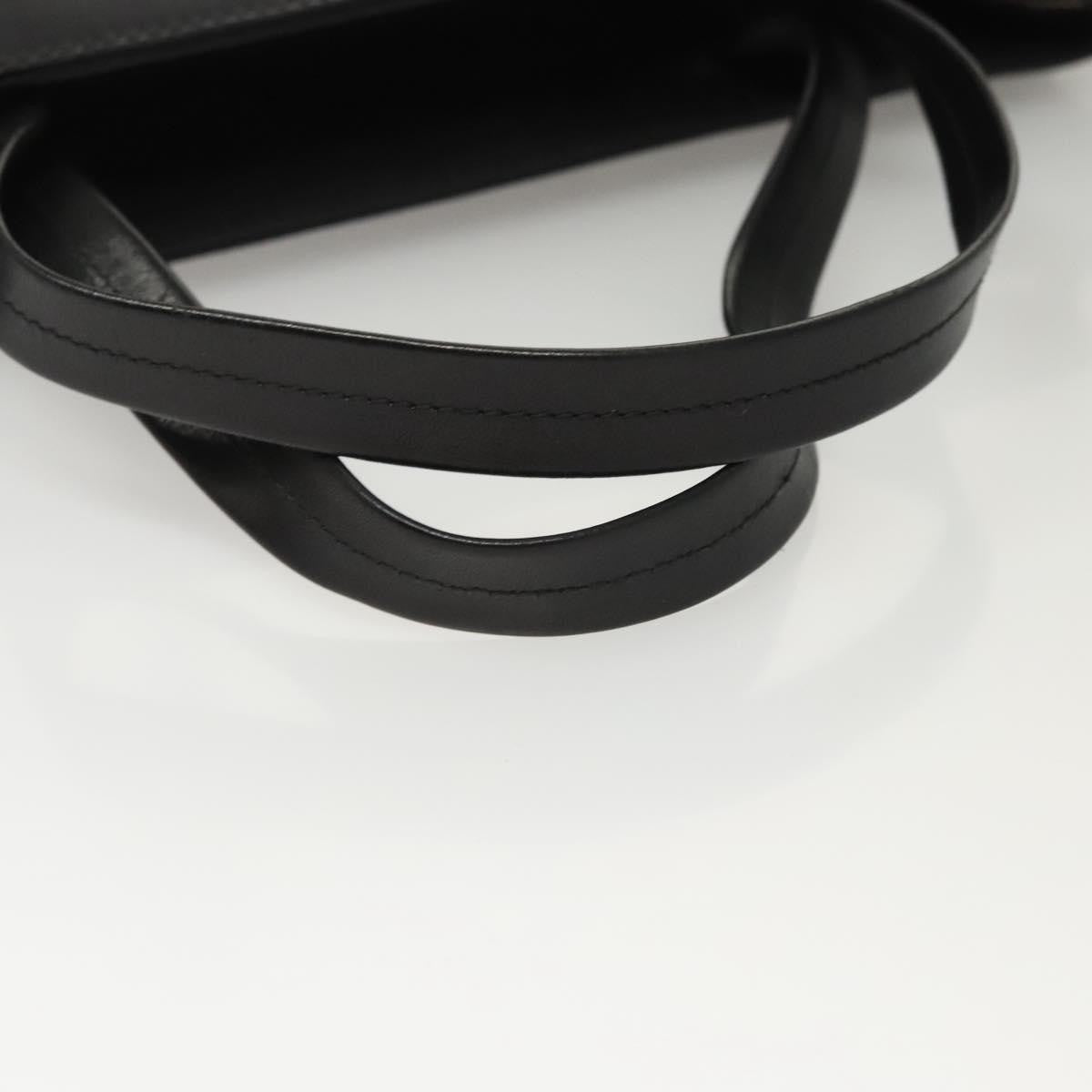 Salvatore Ferragamo Gancini handbag Leather, BLACK, LEATHER, Handbag