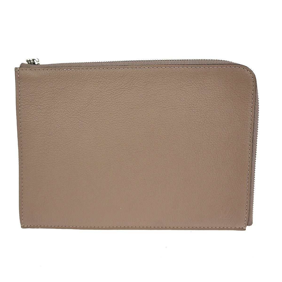 Louis Vuitton Zip Around Pochette Jour Leather, GRAY, LEATHER, Clutche & pouche