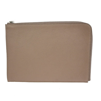 Louis Vuitton Zip Around Pochette Jour Leather, GRAY, LEATHER, Clutche & pouche