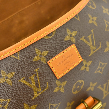 Louis Vuitton Saumur Handbag Monogram Canvas, Brown, Canvas, Shoulder Bag