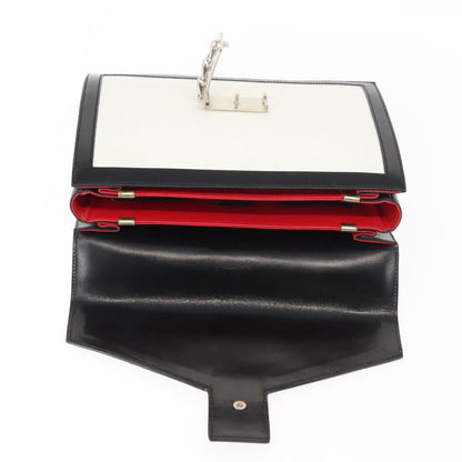 Celine Handbag Leather, WHITE, LEATHER, Handbag