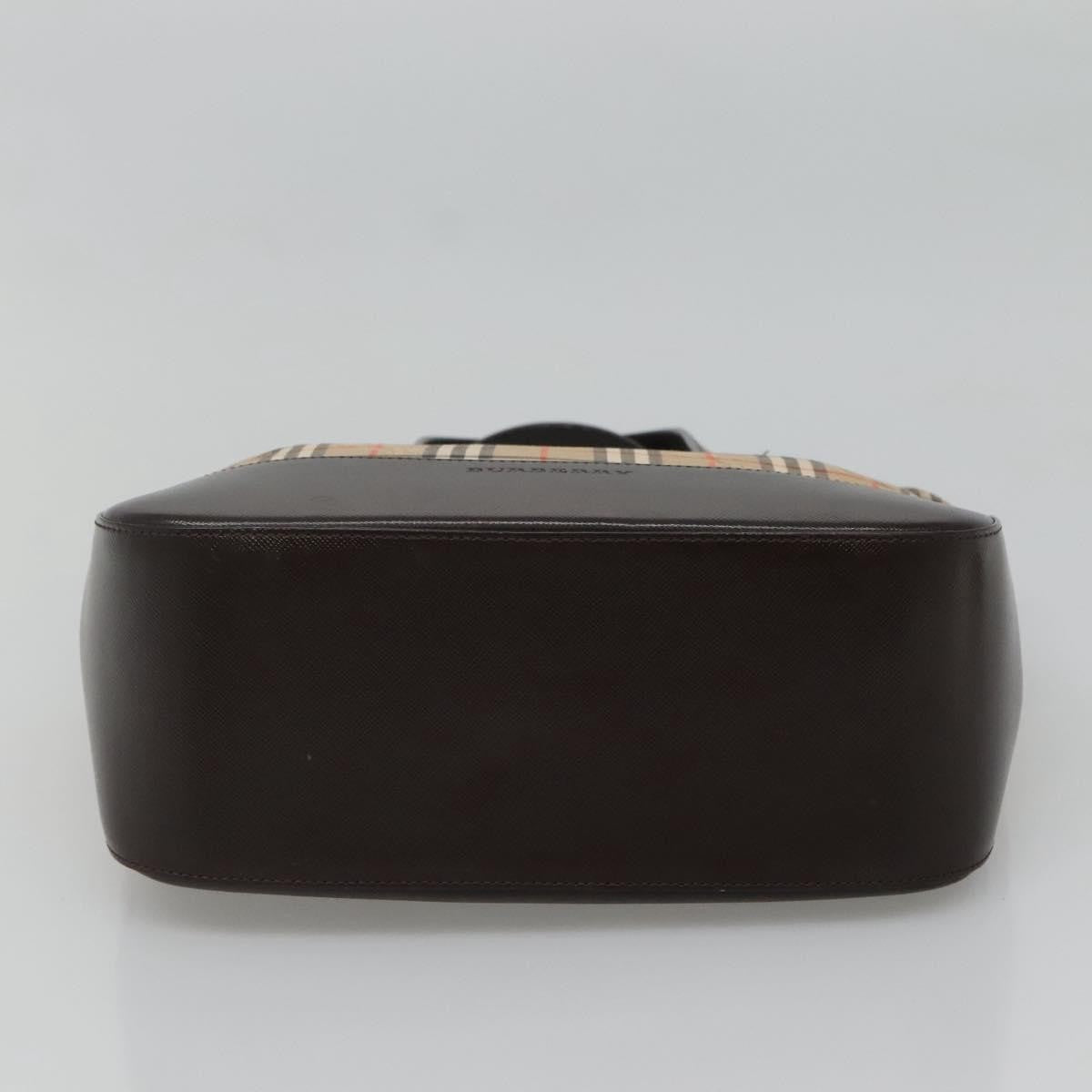 Burberry Nova Handbag Check Pattern, BEIGE, CANVAS, Handbag