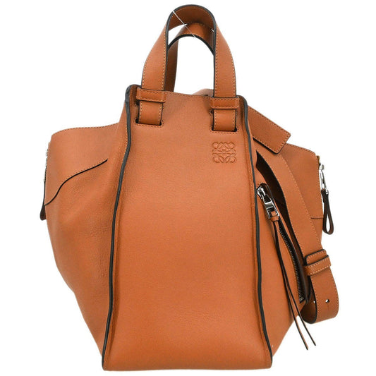 Loewe Hammock Bag Leather, Brown, Leather, Handbag