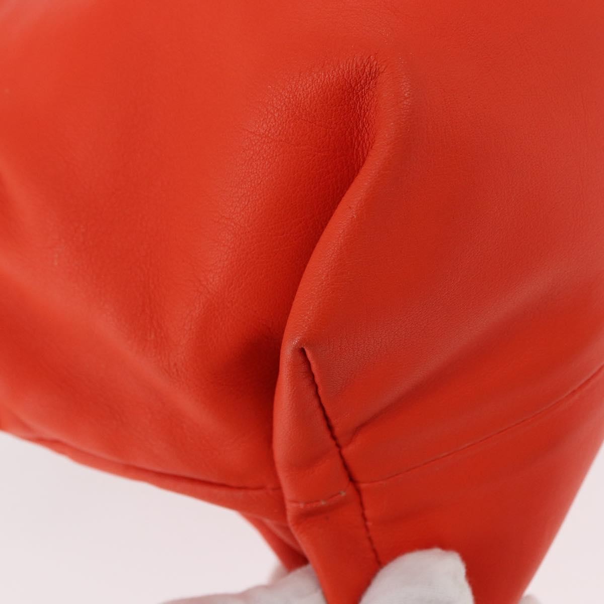 Bottega Veneta The Chain Pouch Leather, ORANGE, LEATHER, Clutche & pouche