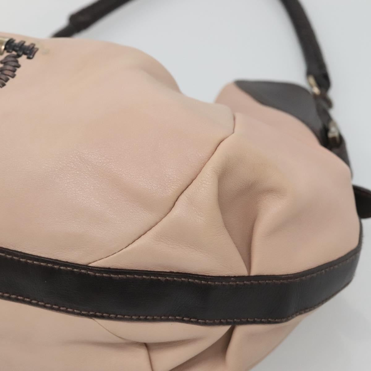 Salvatore Ferragamo Gancini Hobo Leather, BEIGE, LEATHER, Handbag