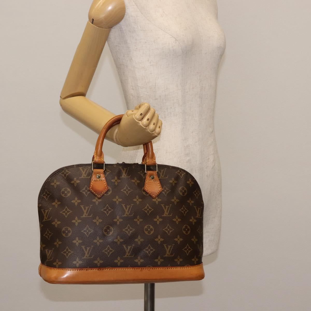 Louis Vuitton Alma Handbag Monogram Canvas, BROWN, CANVAS, Handbag