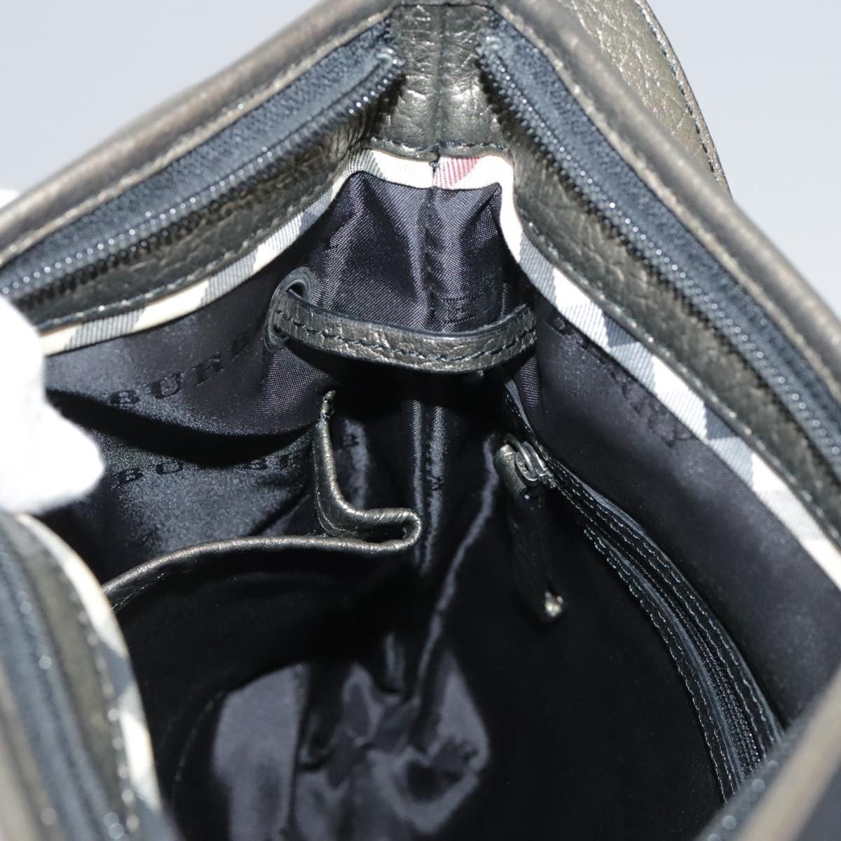 Burberry Vintage Shoulder Bag Nylon, BLACK, NYLON, Shoulder bag