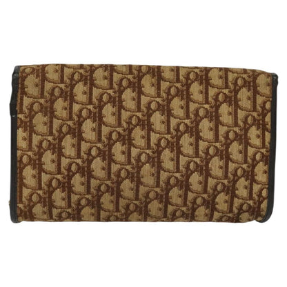 Christian Dior Vintage Trotter Flap Shoulder Bag Canvas, BROWN, CANVAS, Shoulder bag