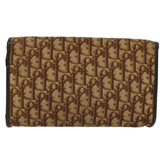 Christian Dior Vintage Trotter Flap Shoulder Bag Canvas, BROWN, CANVAS, Shoulder bag