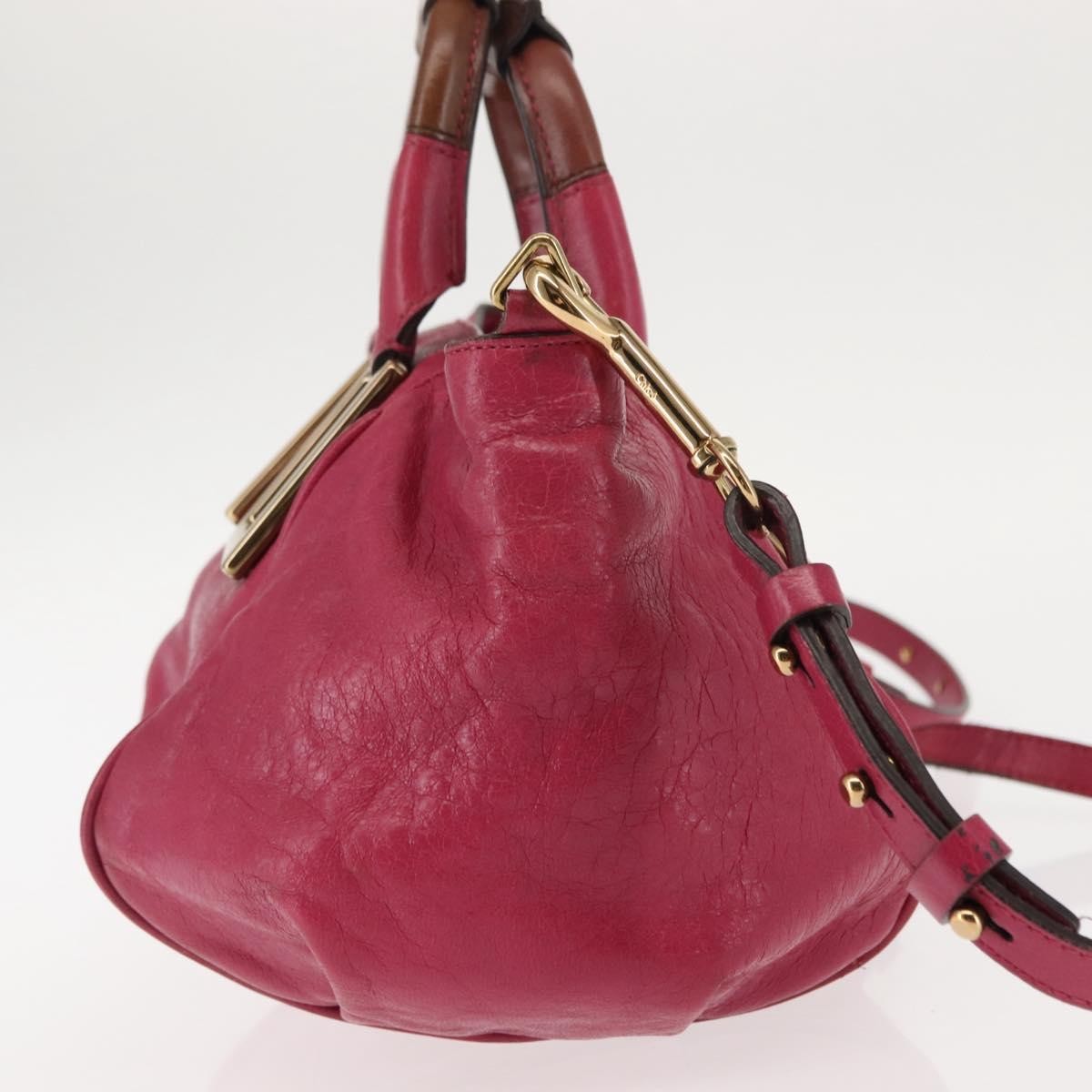 Chloe Ethel Handbag Leather, PINK, LEATHER, Handbag