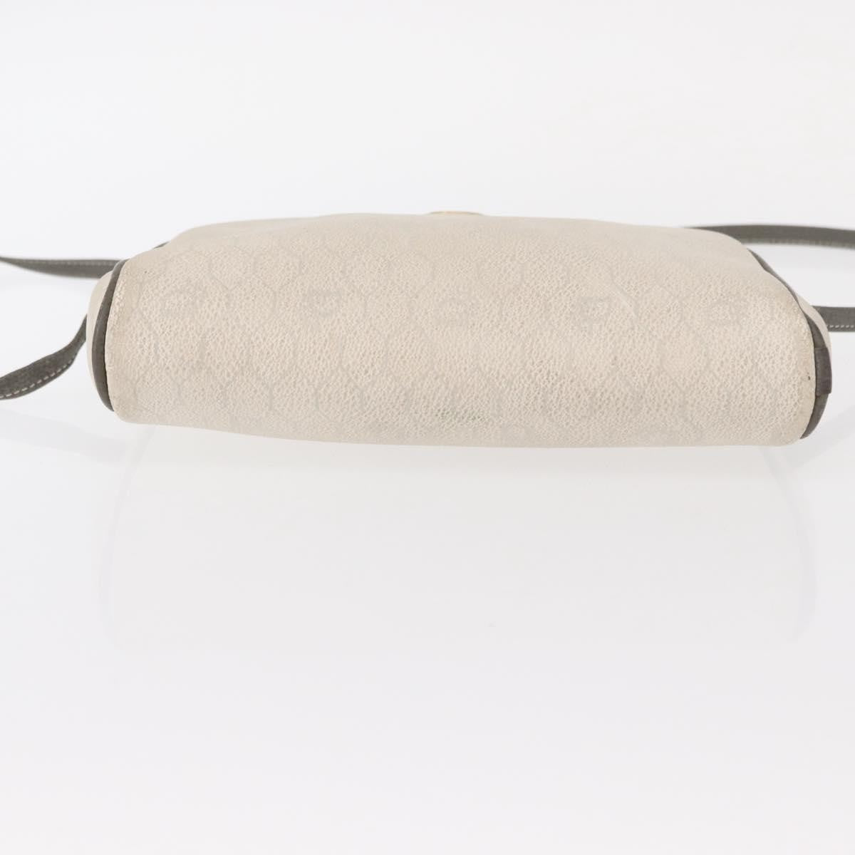 Christian Dior Vintage Honeycomb Shoulder Bag Canvas, WHITE, CANVAS, Shoulder bag