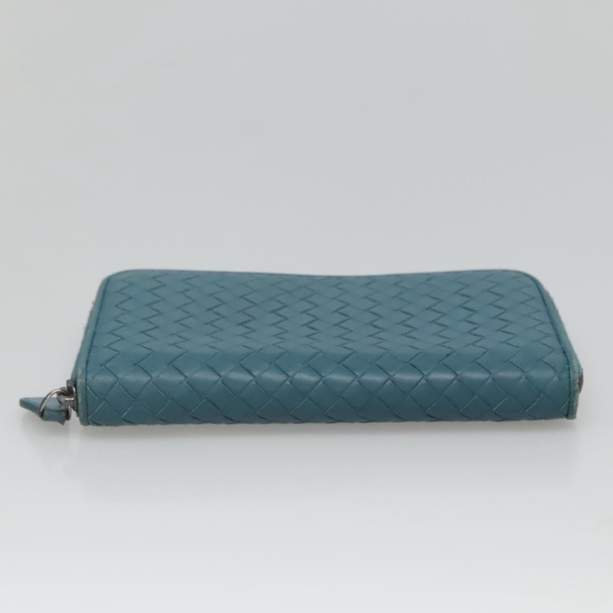 Bottega Veneta Intrecciato Wallet Leather, BLUE, LEATHER, Wallets