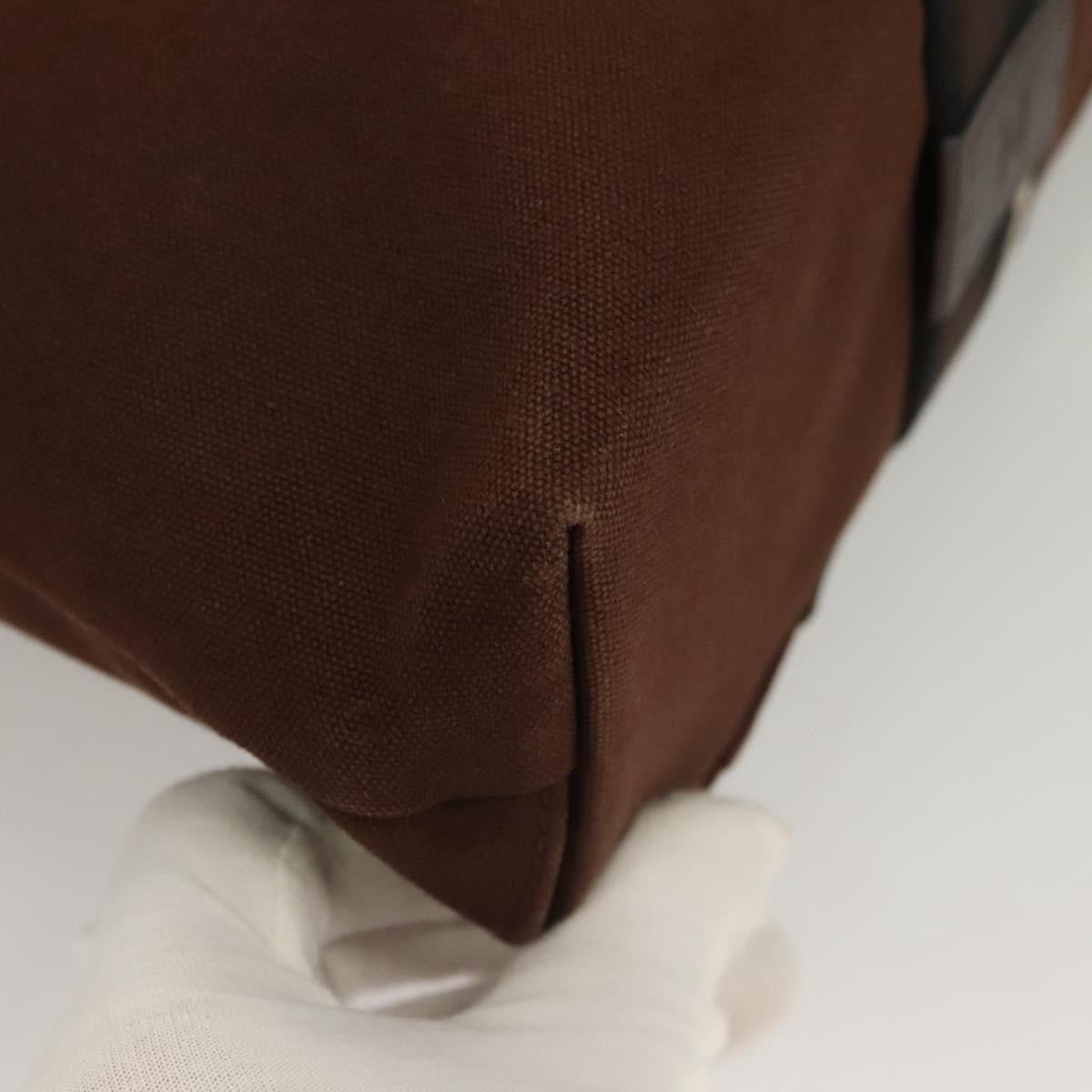 Hermes Troca Horizontal Tote Canvas, BROWN, CANVAS, Tote bag