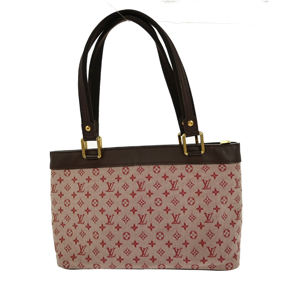 Louis Vuitton Lucille Handbag Mini Lin, RED, CANVAS, Handbag