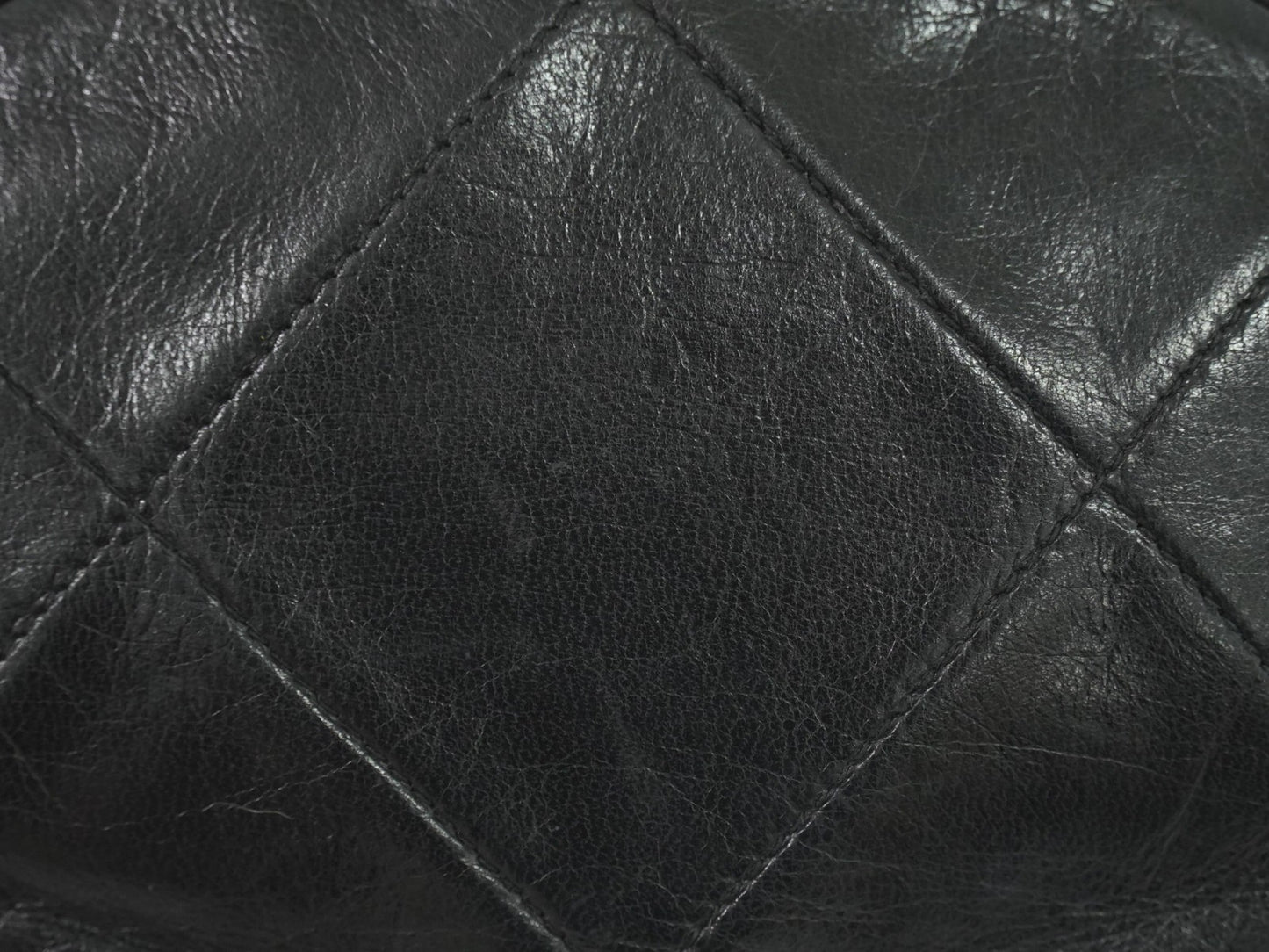 Chanel Vintage Diamond CC Tassel Clutch Quilted Lambskin, BLACK, LEATHER, Clutche & pouche