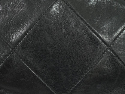 Chanel Vintage Diamond CC Tassel Clutch Quilted Lambskin, BLACK, LEATHER, Clutche & pouche