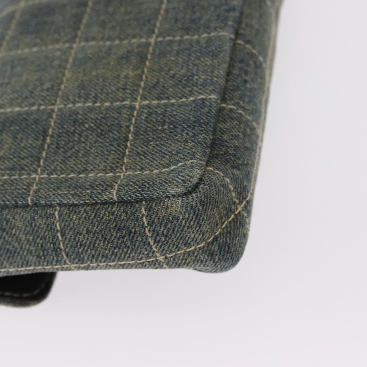 Chanel Chocolate Bar Flap Bag Quilted Denim, BLUE, DENIM_JEANS, Shoulder bag