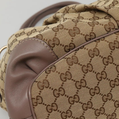 Gucci Sukey Top Handle Satchel GG Canvas with Leather, BEIGE, CANVAS, Tote bag