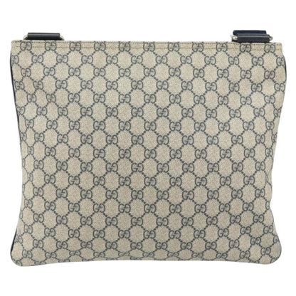 Gucci Zip Top Messenger Bag GG Coated Canvas, NAVY, PVC, Shoulder bag