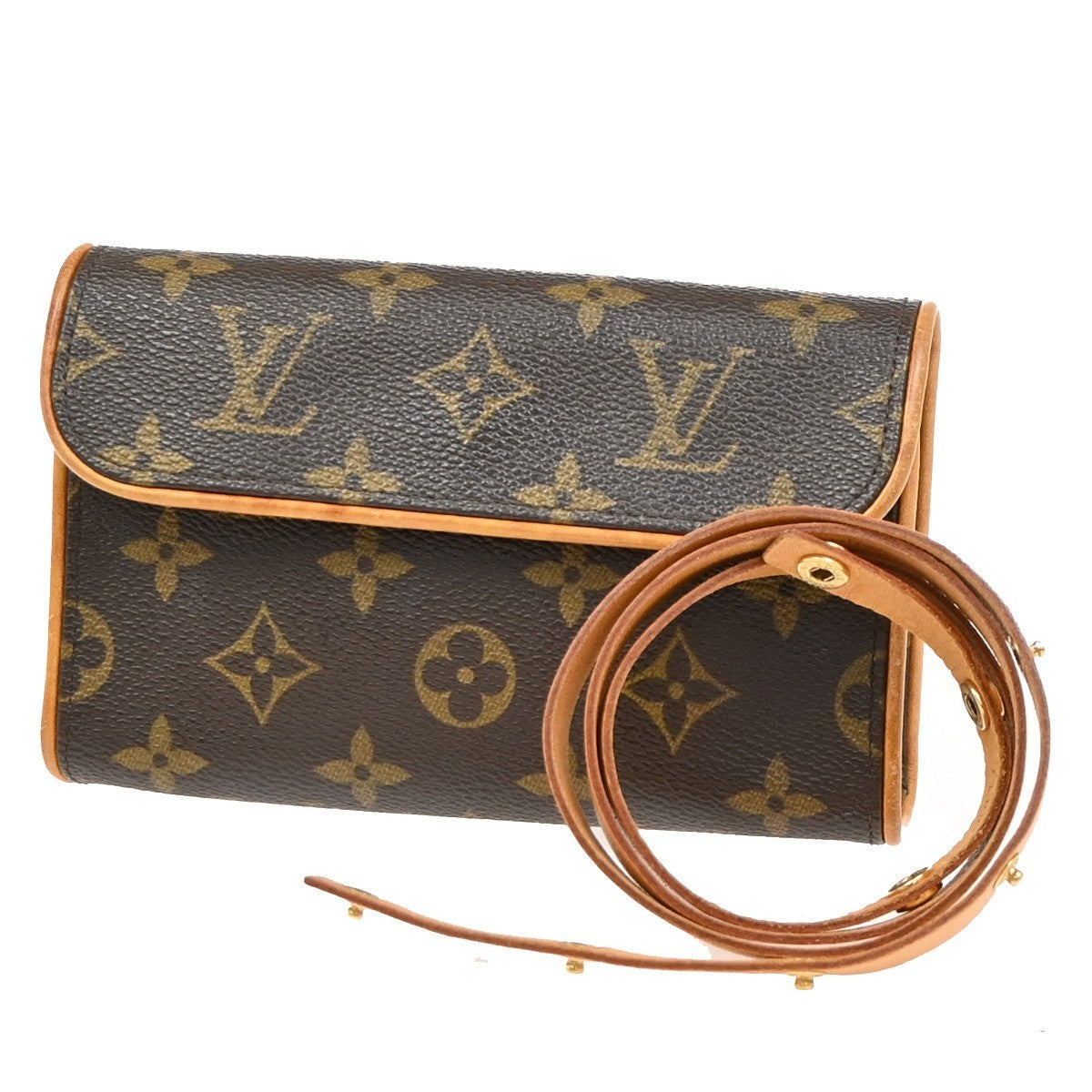 Louis Vuitton Florentine Waist Bag Monogram Canvas, BROWN, CANVAS, Shoulder bag